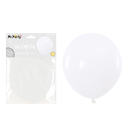 Globos de látex blanco mate 90cm