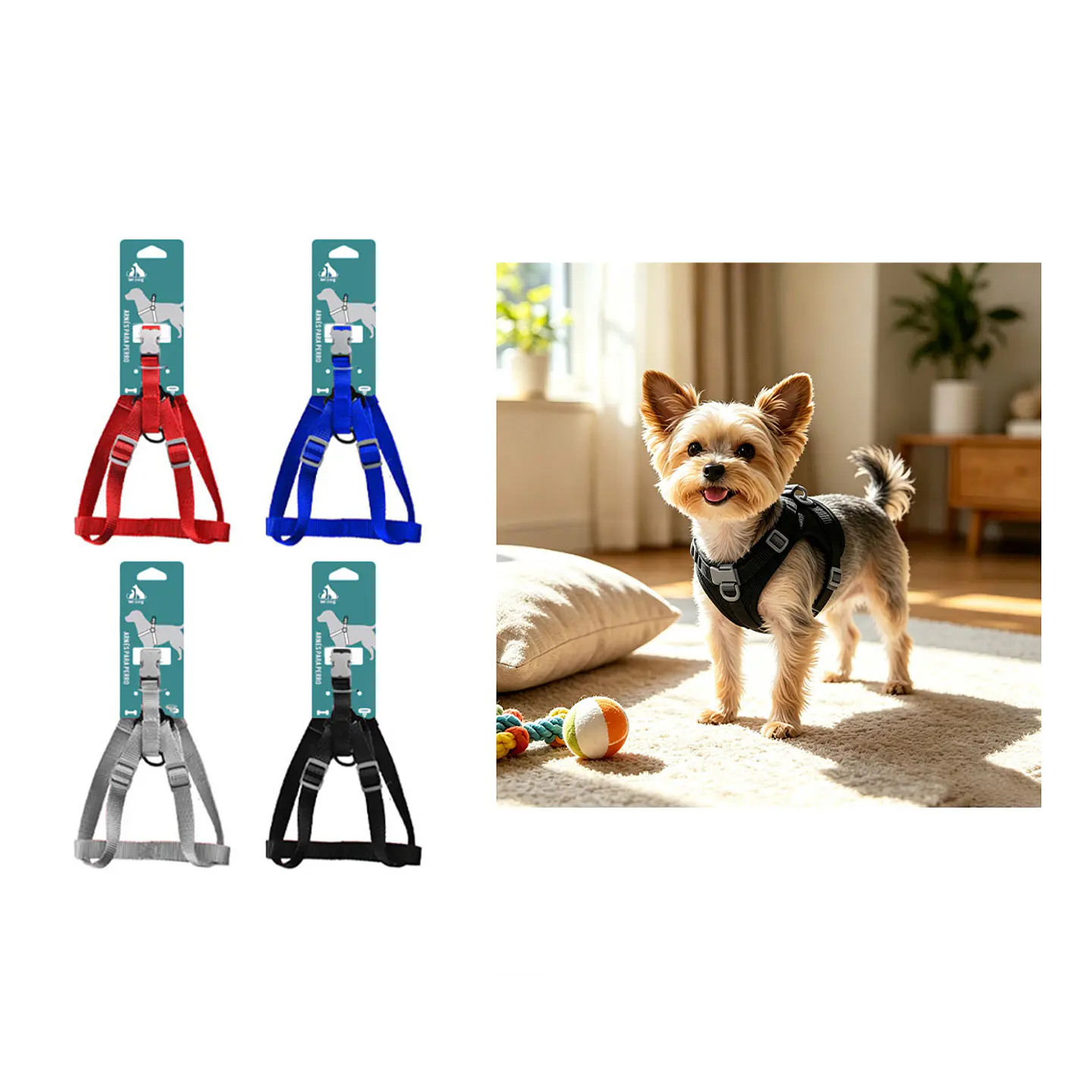 Arnés step in para mascotas 1.5cm*30/50cm Color Aleatorio 1