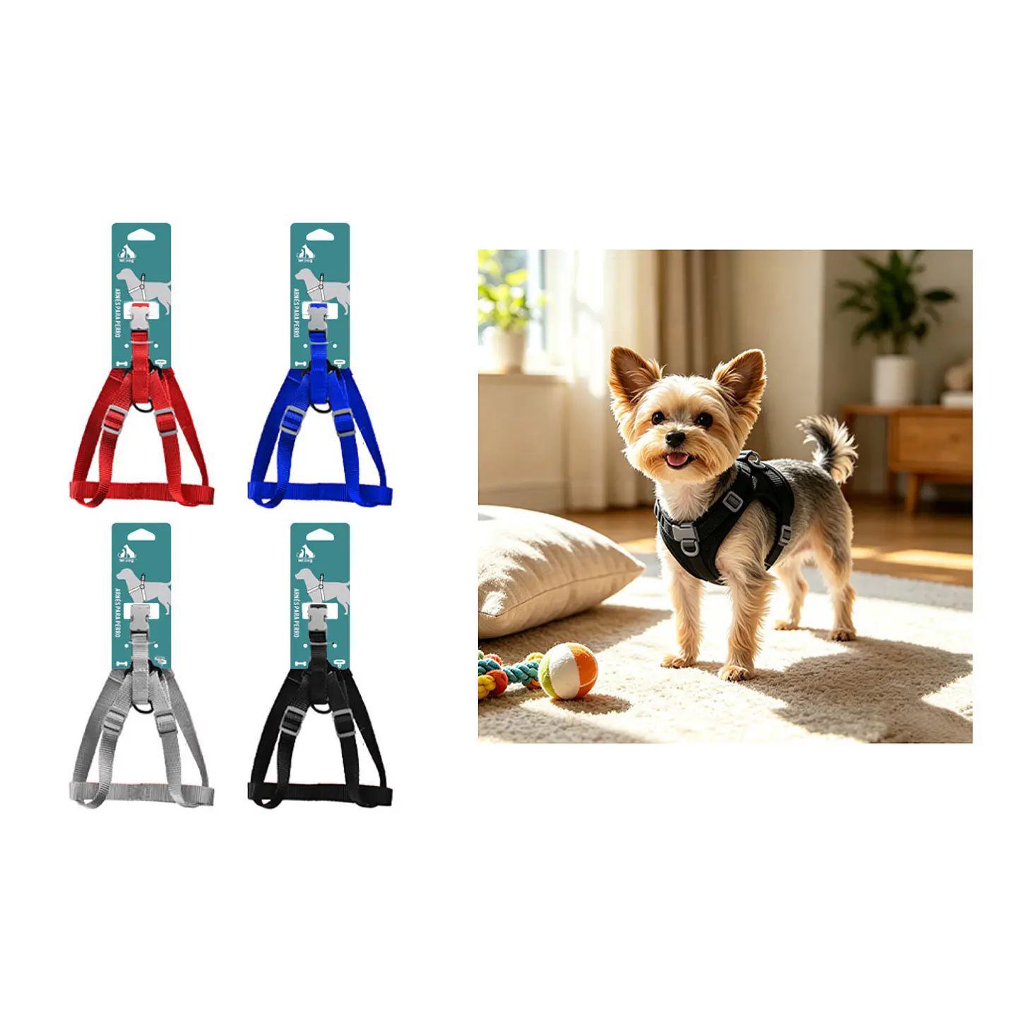 Arnés step in para mascotas 2.5cm*70/90cm Color Aleatorio 1