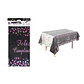 Mantel feliz cumpleaños fucsia con estrella y punto 137*183cm - Miniatura 2