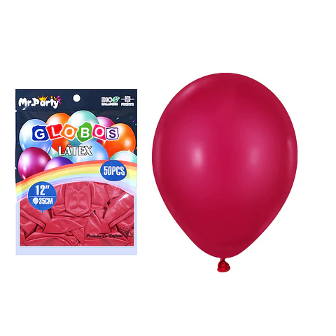 Globos de látex vino tinto mate 35cm 50pcs