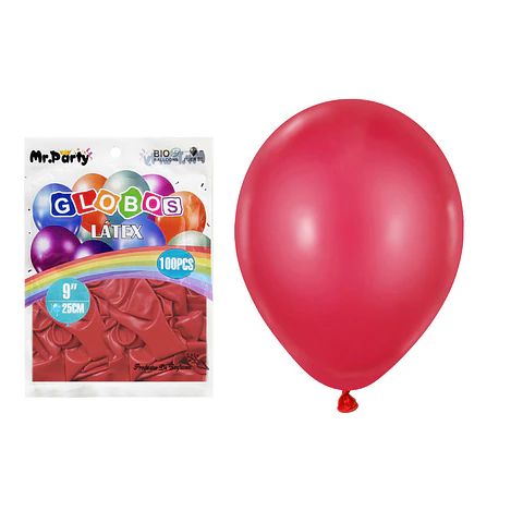 Globos de látex vino tinto mate 25cm 100pcs