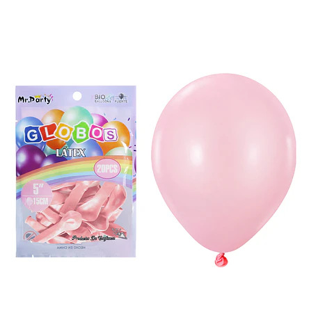 Globos de látex fucsia mate 15cm 20pcs