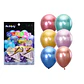 Globos de látex colores surtidos cromados metalizados 15cm 20pcs - Miniatura 1