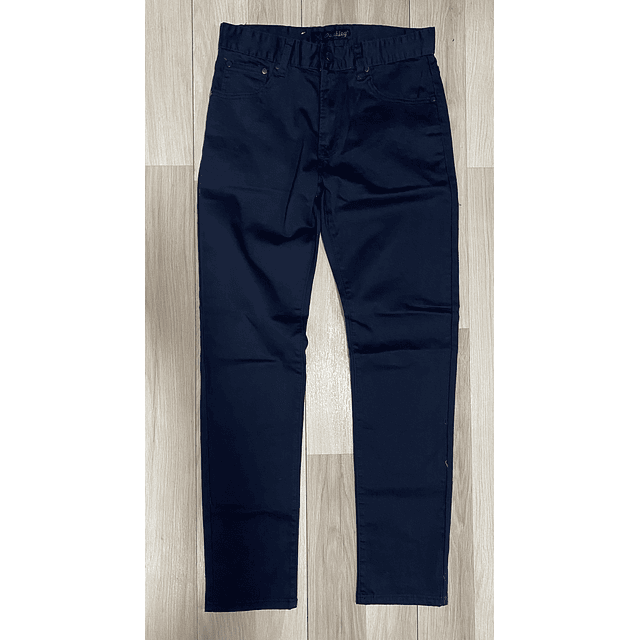 Pantalon tipo Jeans Azul slim fit elastic ado