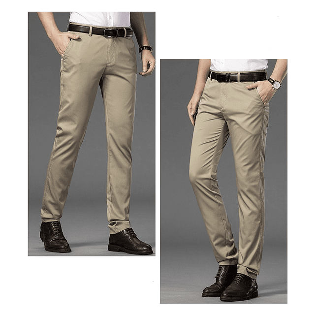 Pantalón Beige Slim Fit 