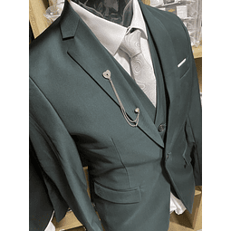 Traje Verde 3 piezas Slim fit