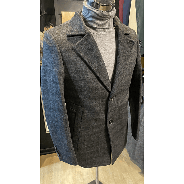 Abrigo Largo Gris Oscuro Slim fit