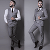 Traje Gris 3 piezas Slim fit