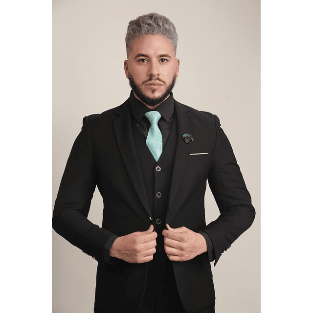 Traje Negro 3 piezas Slim fit