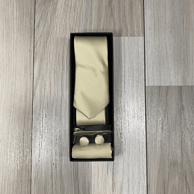 Corbata dorado claro con diseño 