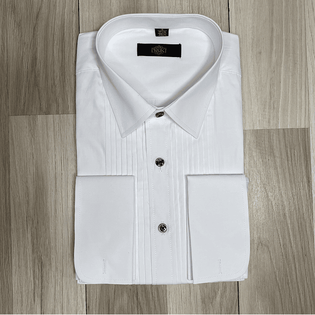 Camisa Slim fit Blanca doble puño 