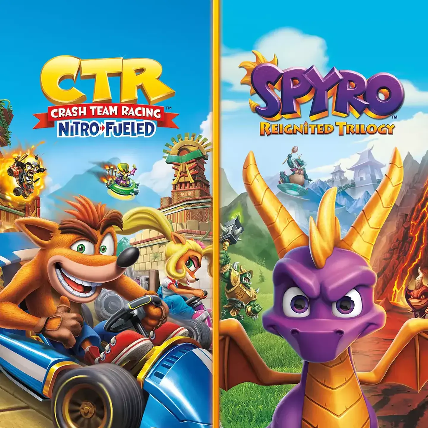 Lote Crash Team Racing Nitro-Fueled + Spyro 1
