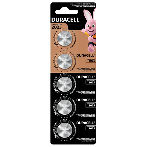 Pilas Duracell CR2025 3V – Pack de 5