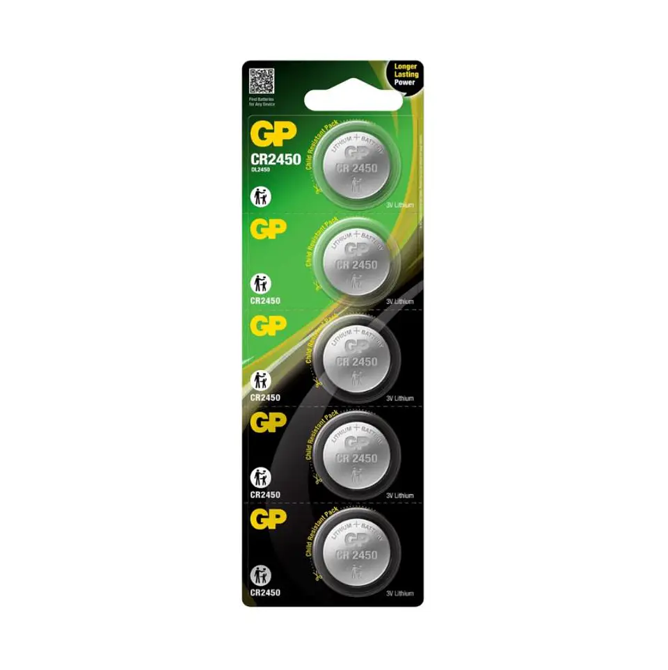 Pilas GP CR2450 3V – Pack de 5 1