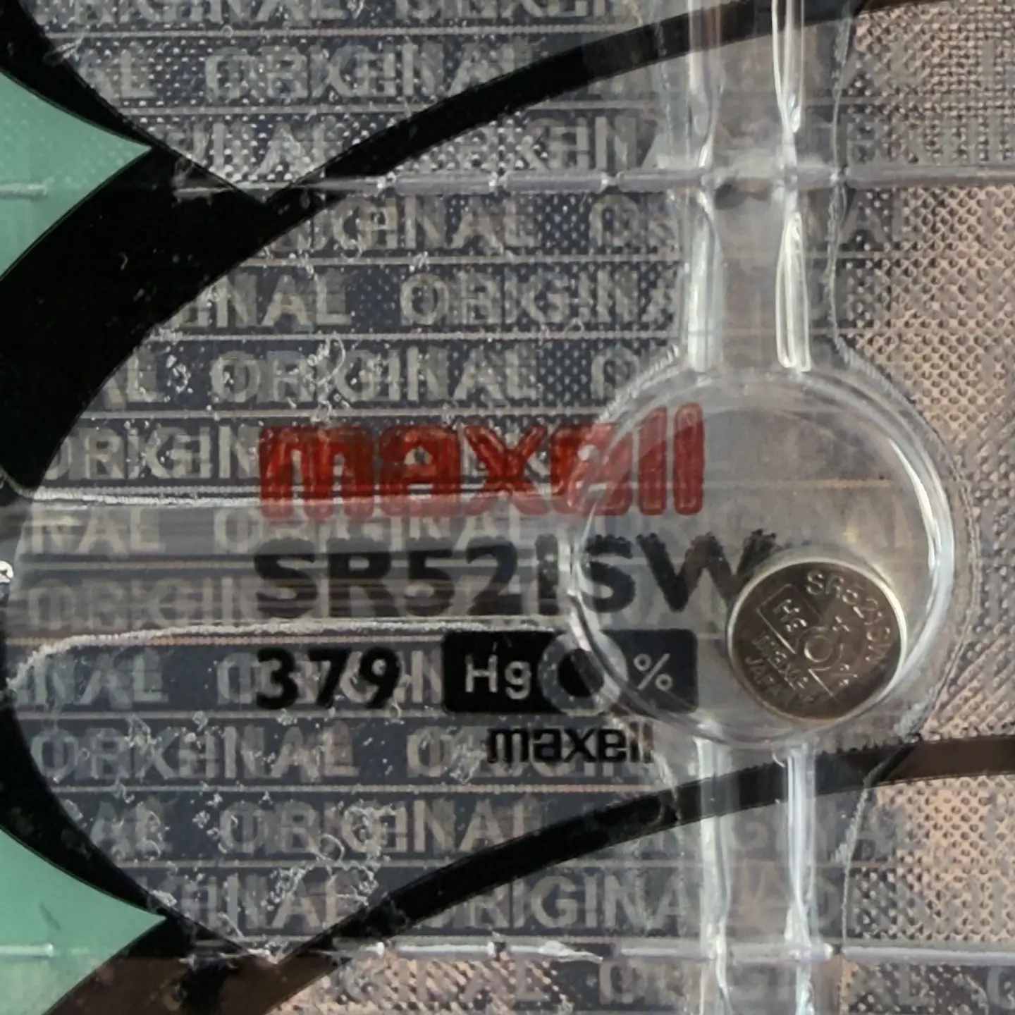 Pila Maxell SR521SW / 379 – Óxido de Plata 1.55V 1