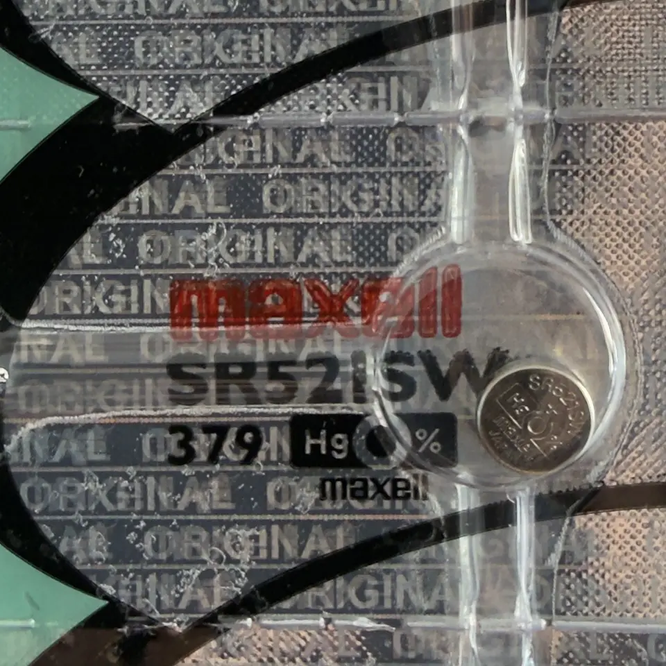 Pila Maxell SR521SW / 379 – Óxido de Plata 1.55V 1