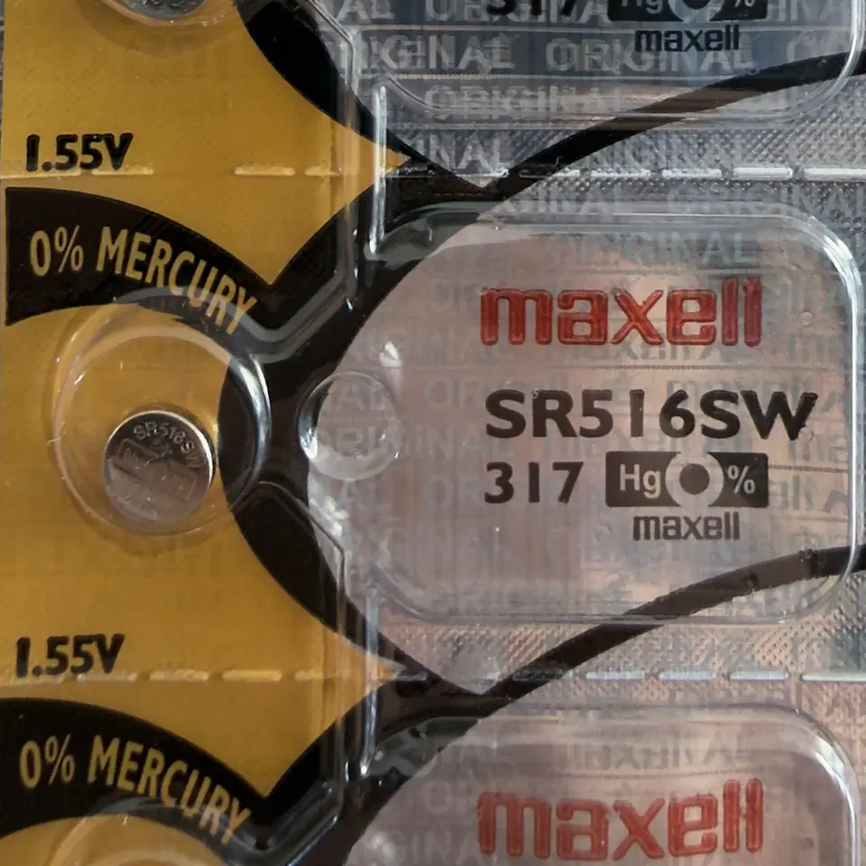 Pila Maxell SR516SW / 317 – Óxido de Plata 1.55V 1