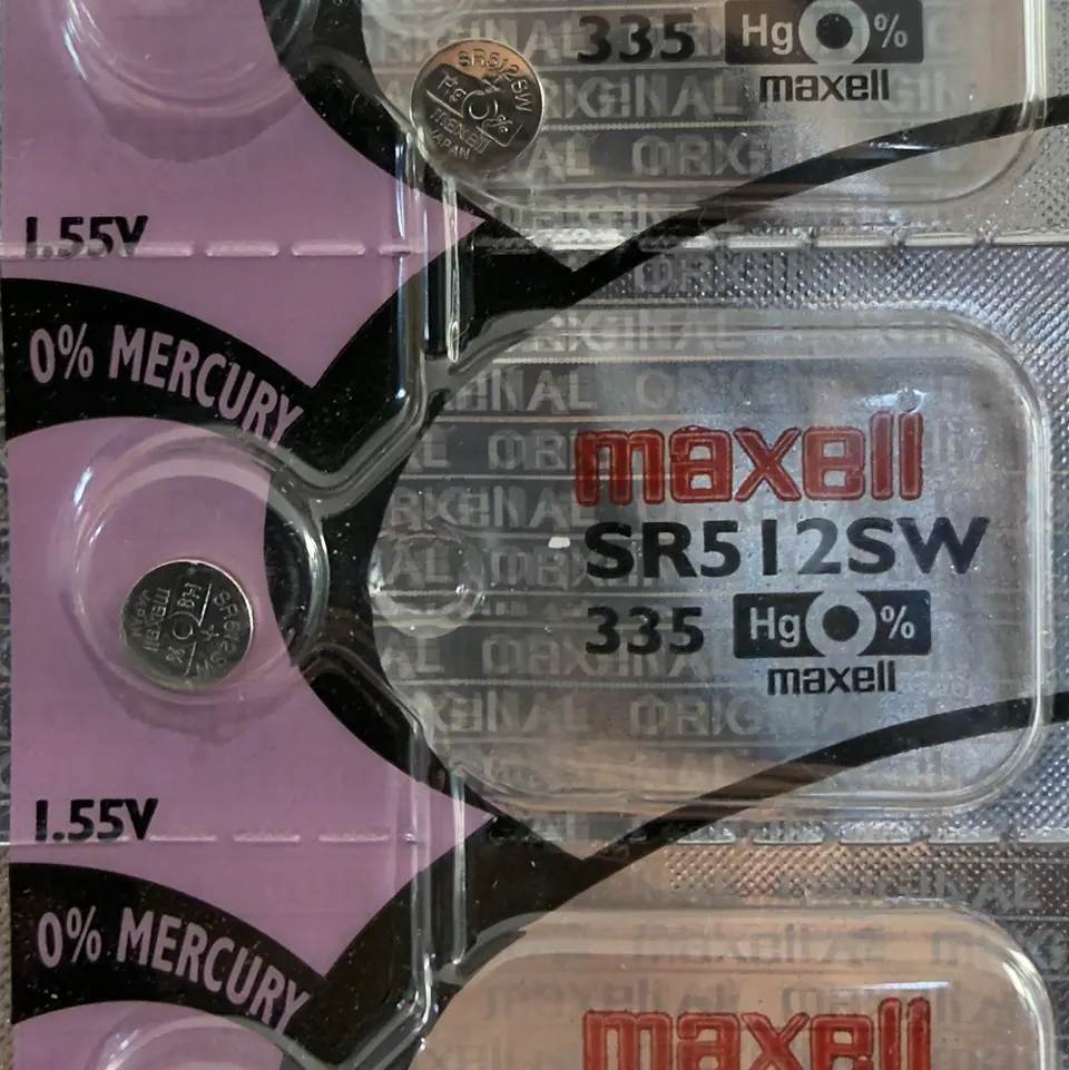 Pila Maxell SR512SW / 335 – Óxido de Plata 1.55V 1
