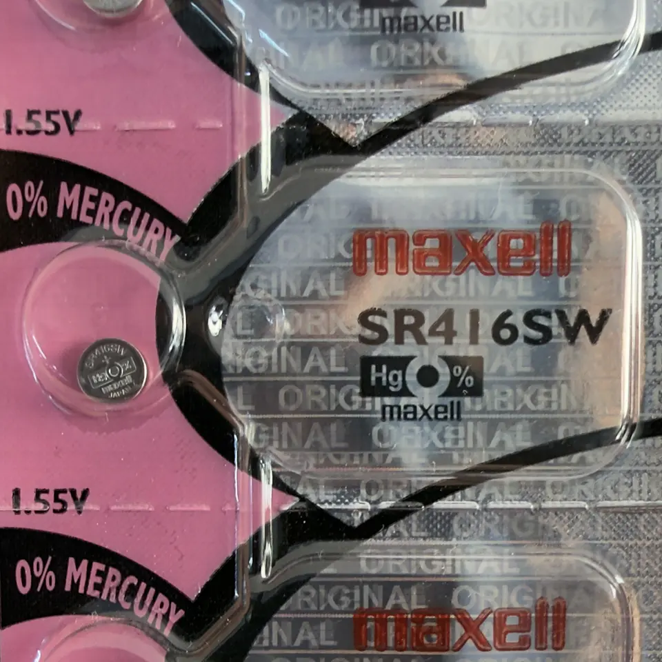 Pila Maxell SR416SW / 337 – Óxido de Plata 1.55V 1