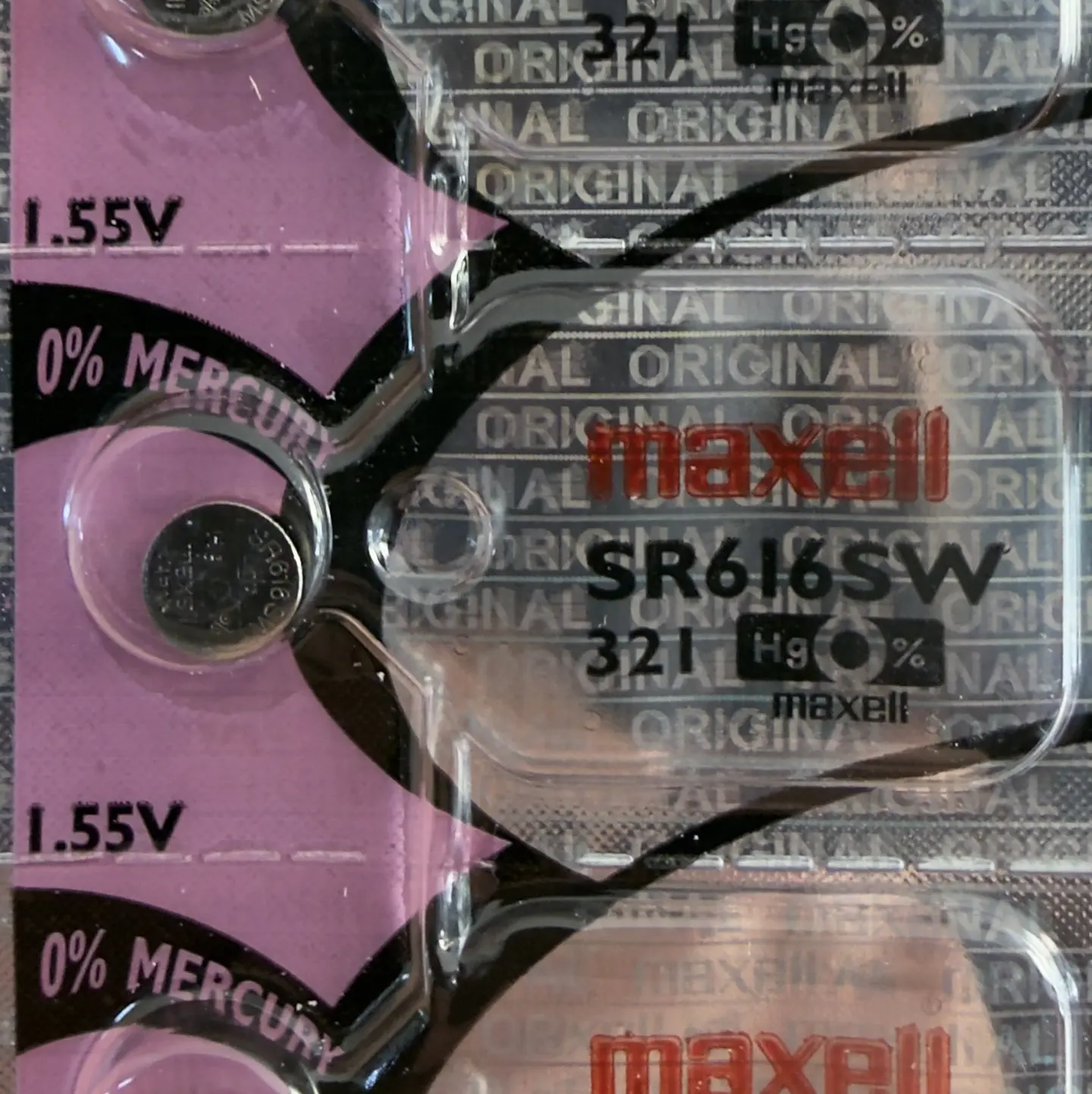 Pila Maxell SR616SW / 321 – Óxido de Plata 1.55V 1