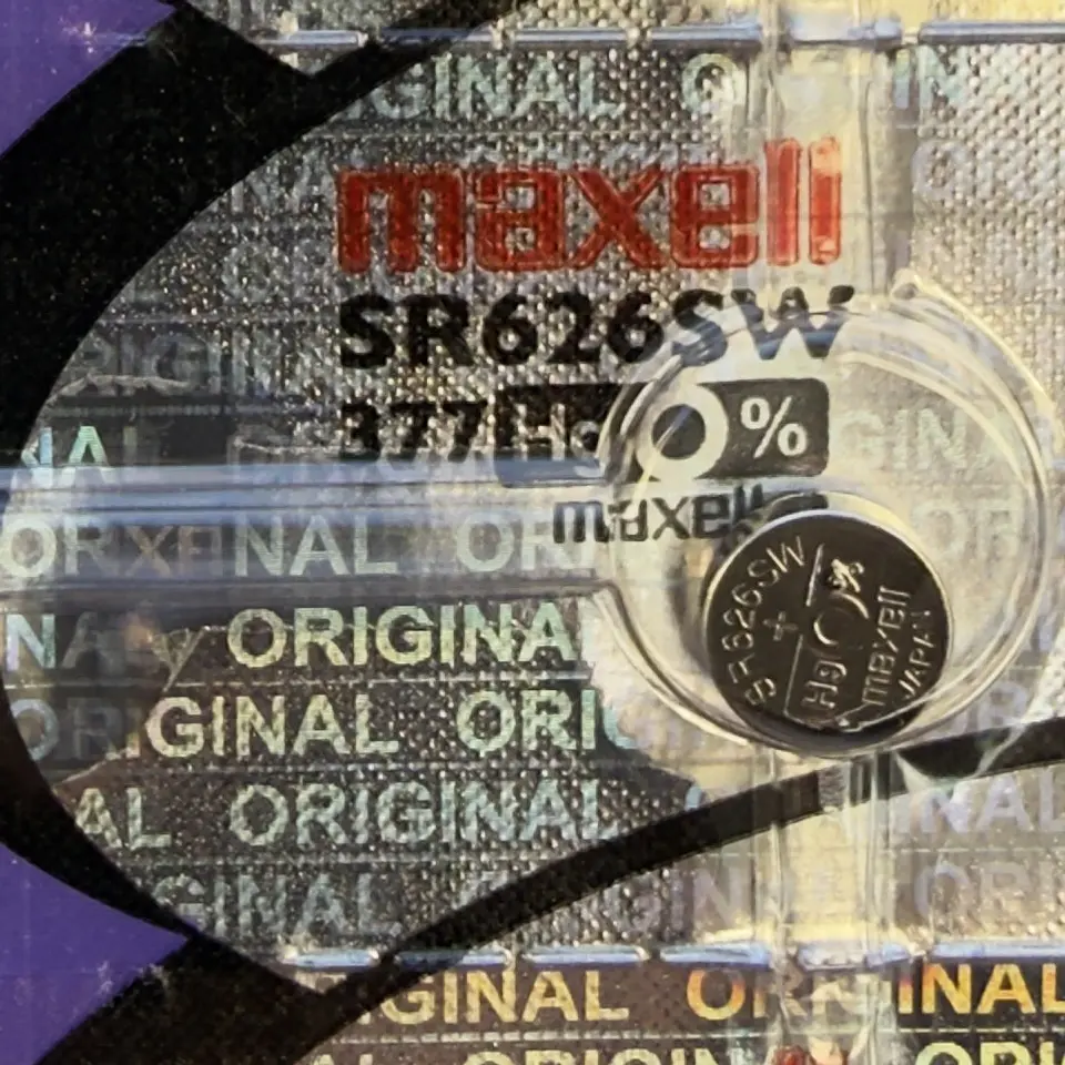 Pila Maxell SR626SW / 377 – Óxido de Plata 1.55V 1