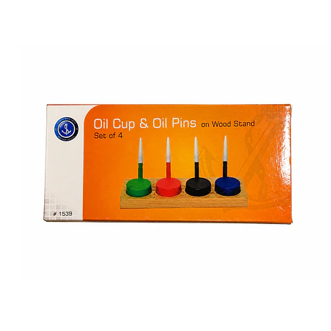 Set de 4 Aceiteras para Relojería con Base de Madera