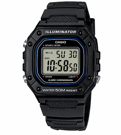 Reloj Casio W-218H-1AV Digital Negro Deportivo