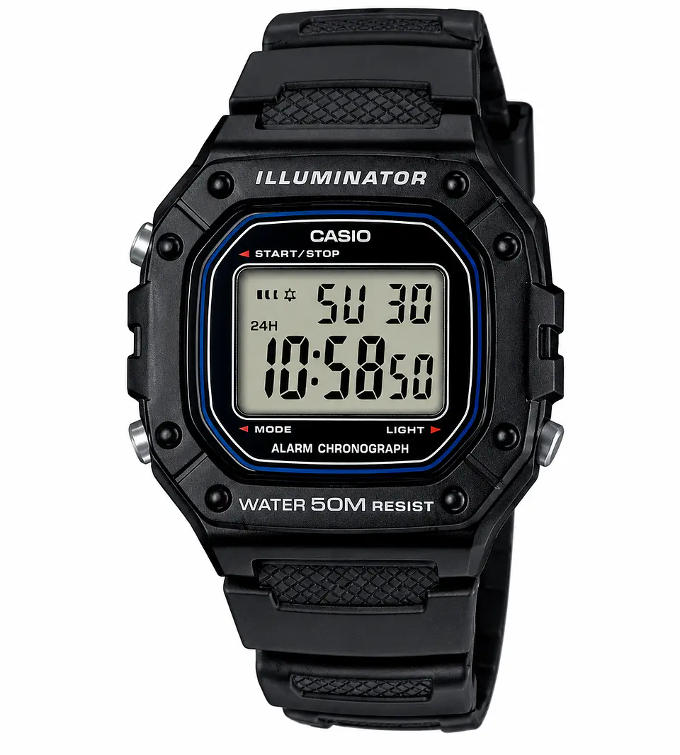 Reloj Casio W-218H-1AV Digital Negro Deportivo 1