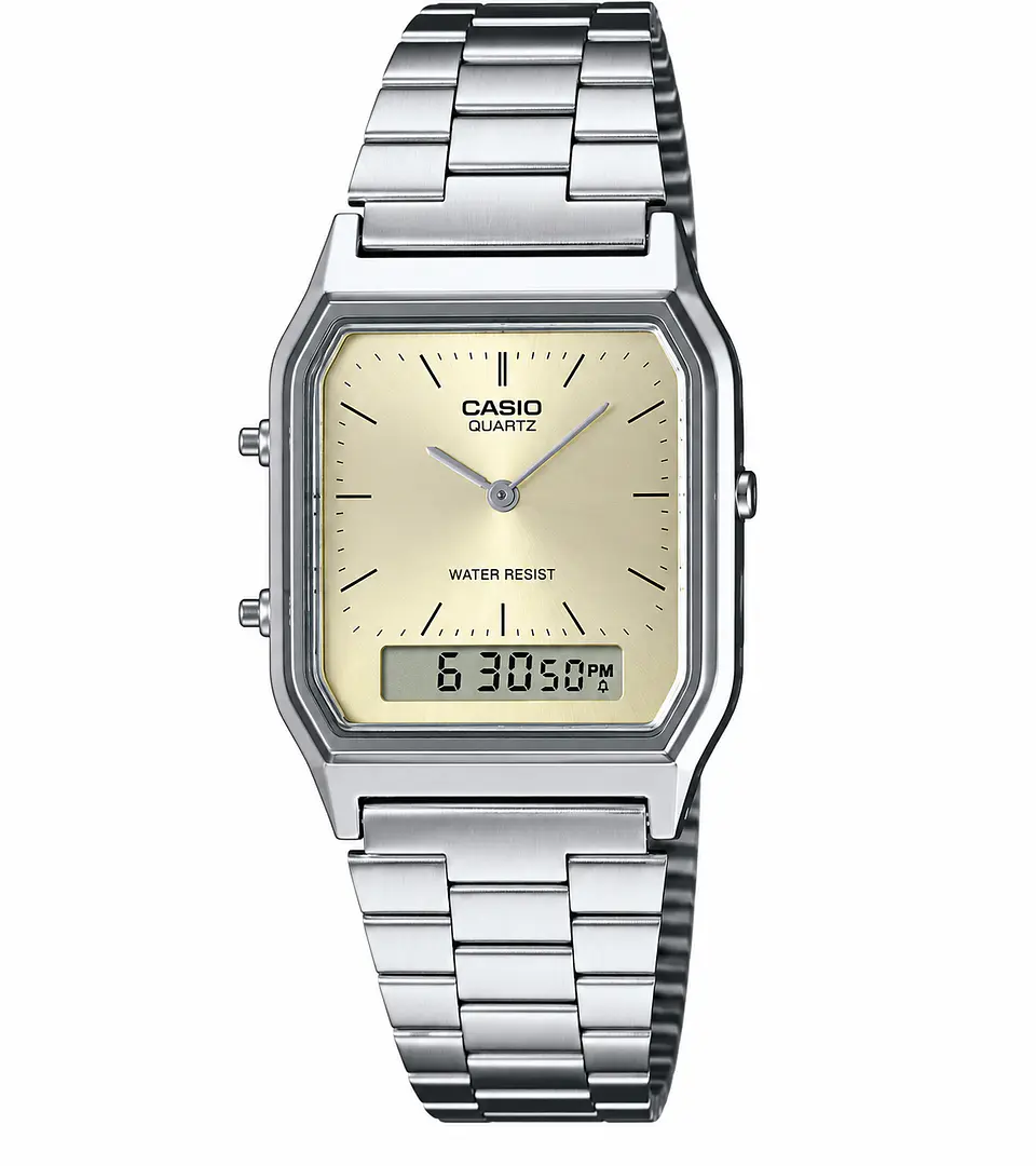 Reloj Casio AQ-230A-9A Análogo Digital Plateado 1