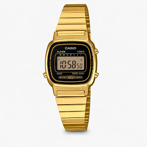 Reloj Casio LA-670WGA-1 Digital Dorado Compacto