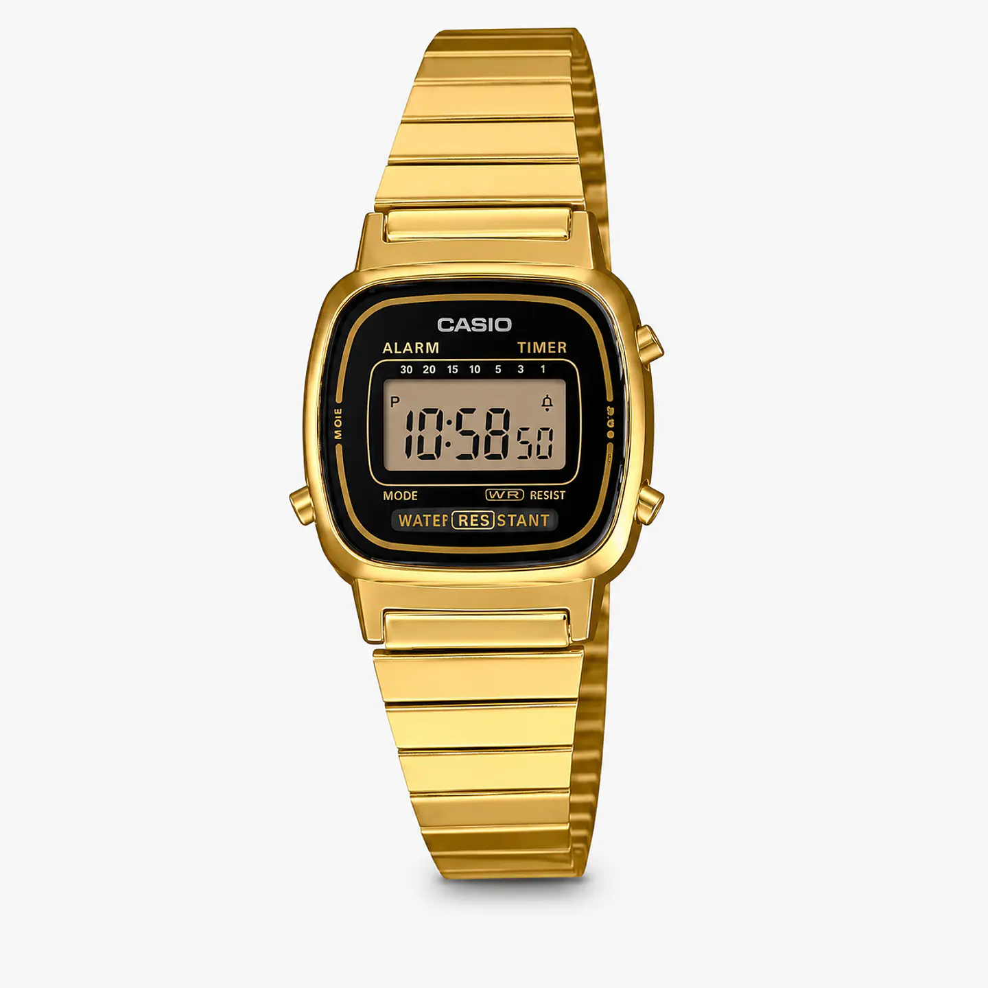Reloj Casio LA-670WGA-1 Digital Dorado Compacto 1
