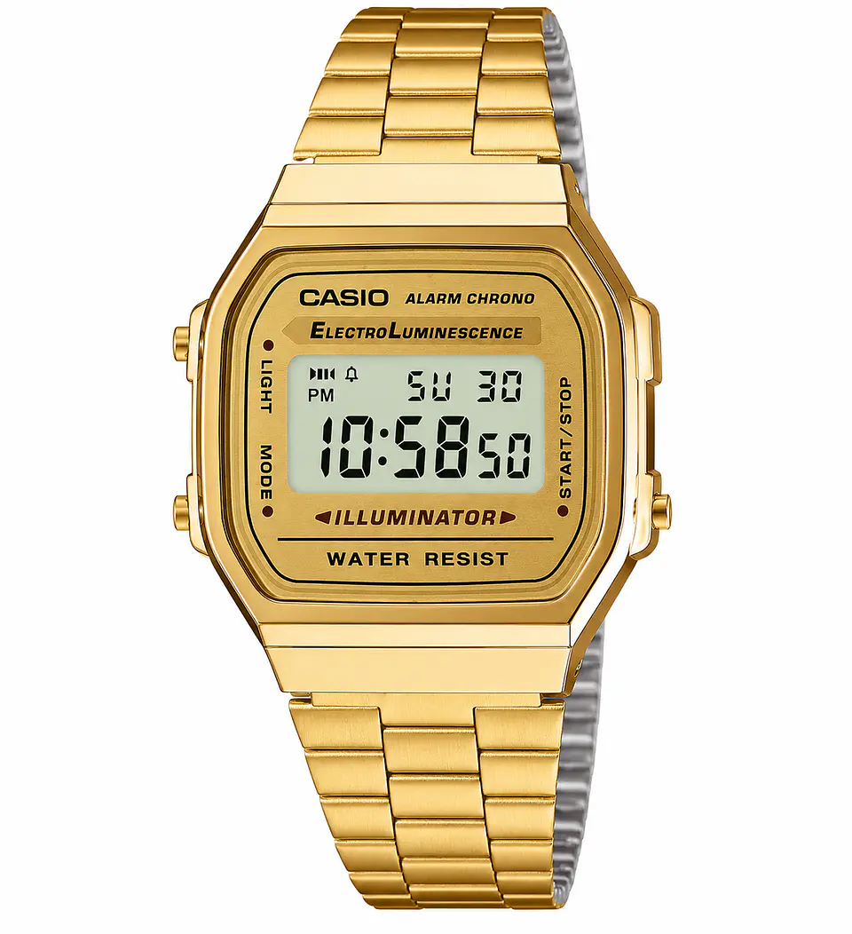 Reloj Casio A-168WG-9 Digital Dorado Vintage 1