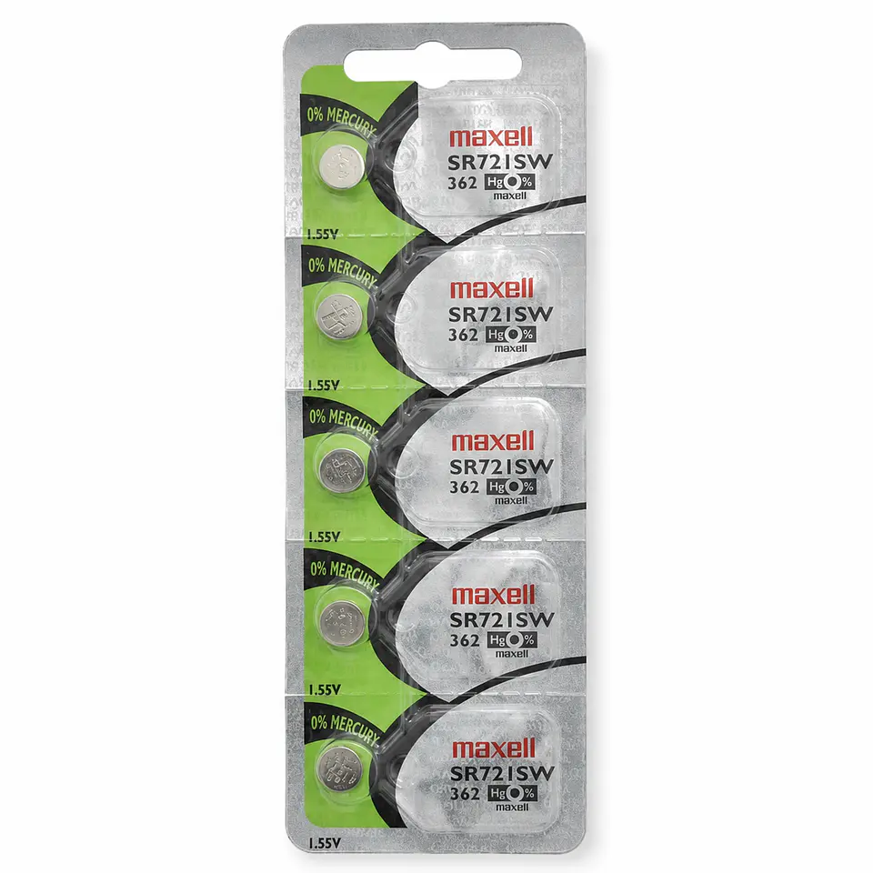 Pila Maxell SR721SW / 362 – Óxido de Plata 1.55V 2