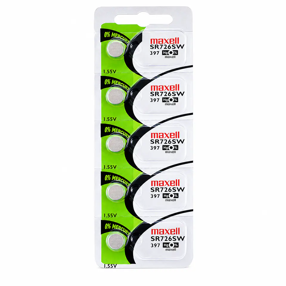 Pila Maxell SR726SW / 397 – Óxido de Plata 1.55V 3