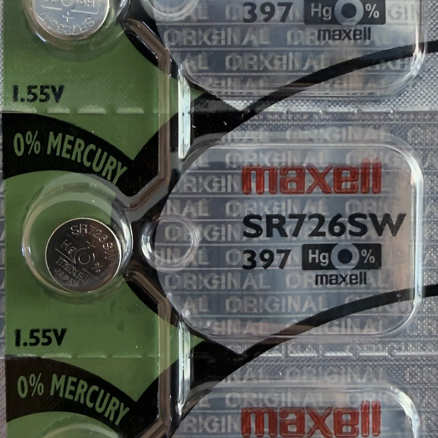 Pila Maxell SR726SW / 397 – Óxido de Plata 1.55V 1