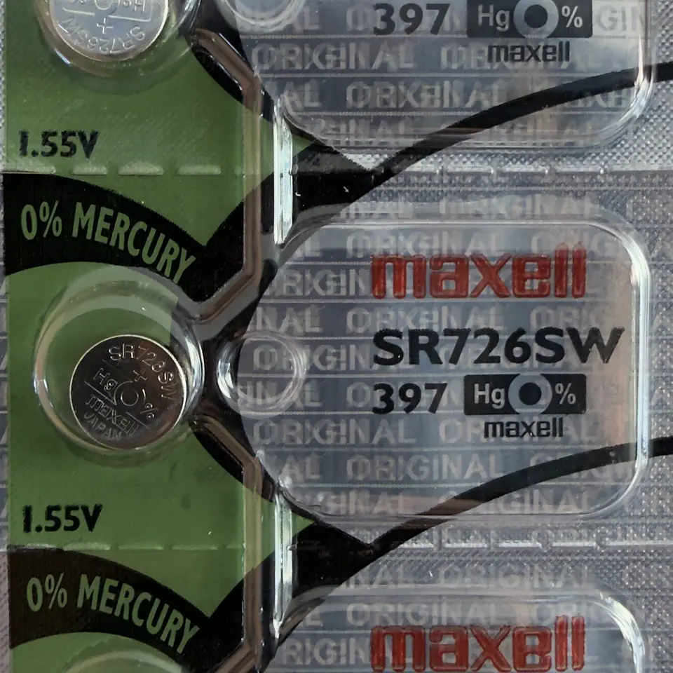 Pila Maxell SR726SW / 397 – Óxido de Plata 1.55V 1