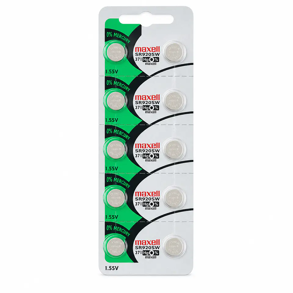 Pila Maxell SR920SW / 371 – Óxido de Plata 1.55V 2