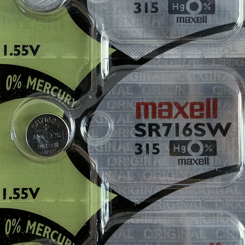 Pila Maxell SR716SW / 315 – Óxido de Plata 1.55V