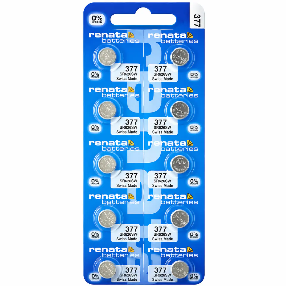 Pila Renata 377 / SR626SW – Óxido de Plata 1.55V 3
