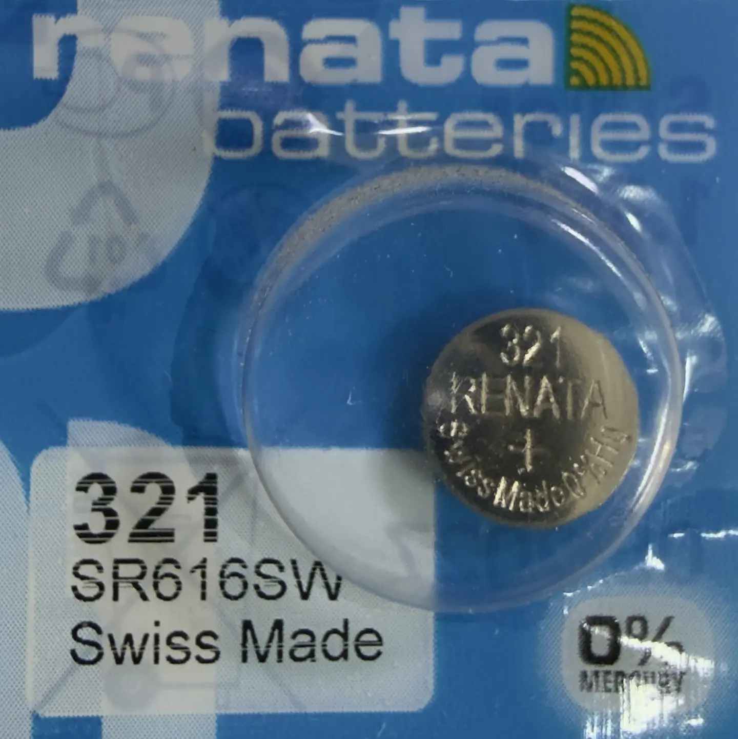 Pila Renata 321 / SR616SW – Óxido de Plata 1.55V 2