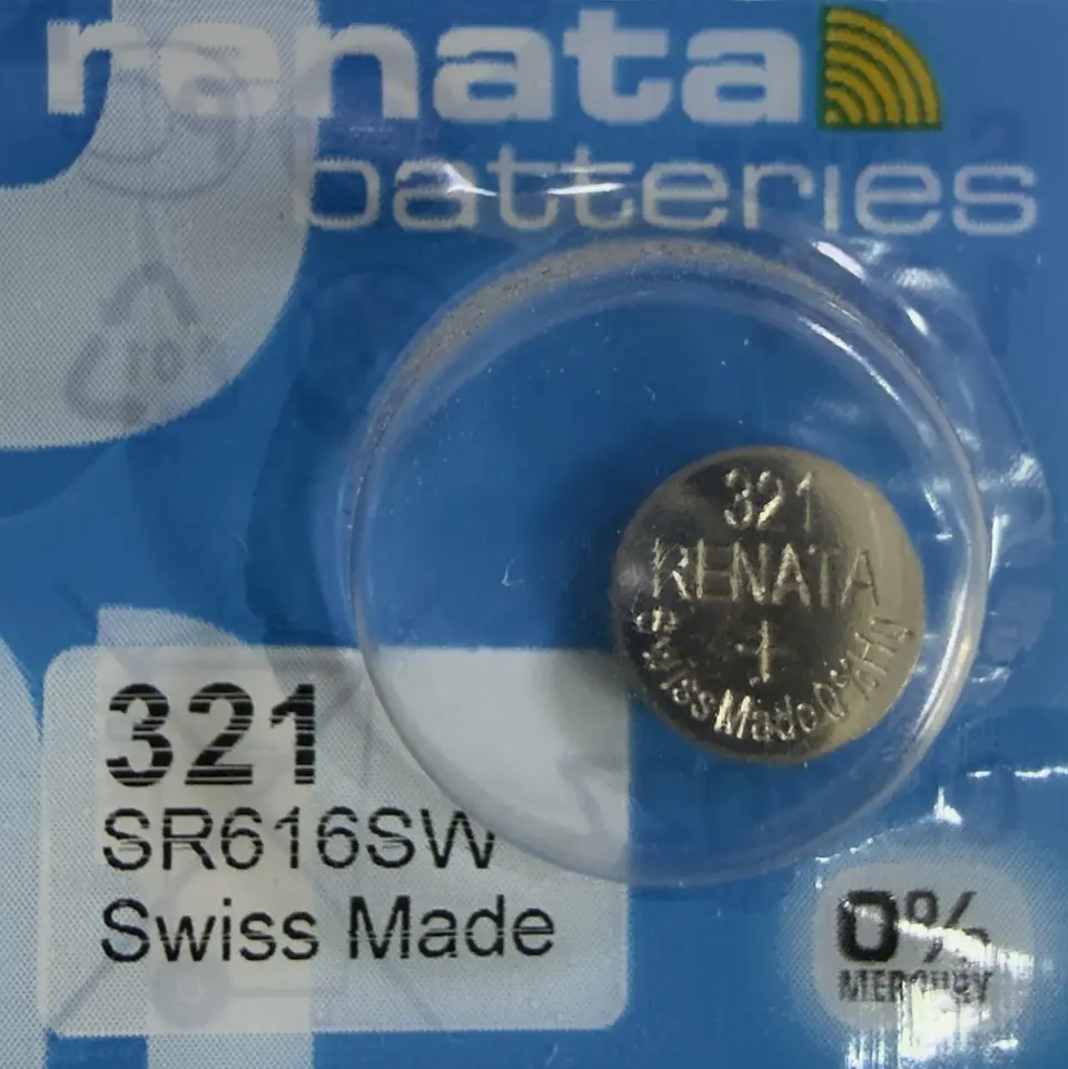 Pila Renata 321 / SR616SW – Óxido de Plata 1.55V 2