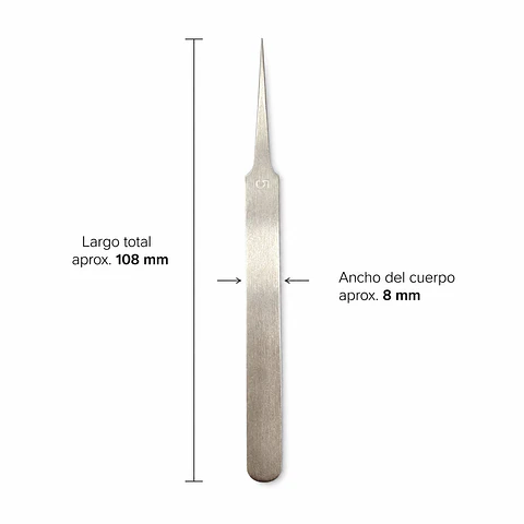Pinza Relojera de Acero Antimagnético Punta Fina No5