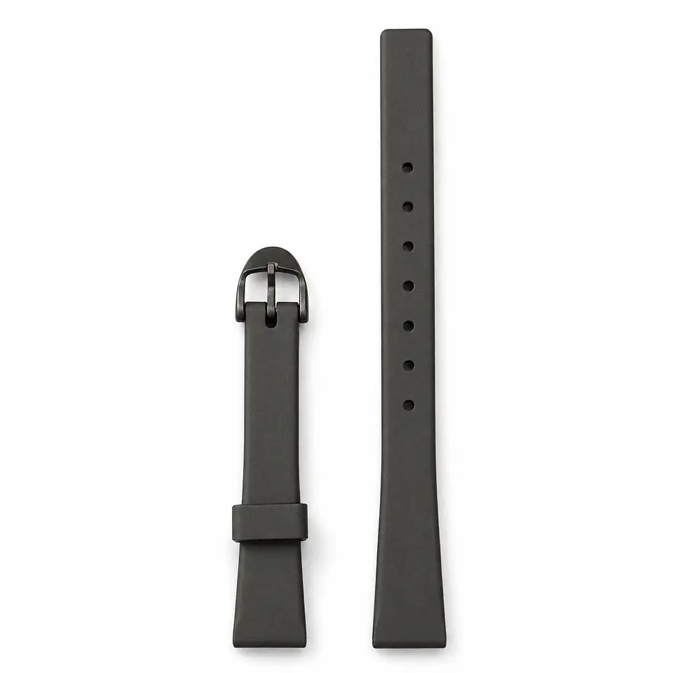 Pulsera de Resina Negra para Reloj con Hebilla Negra Repuesto Casio 12mm 2