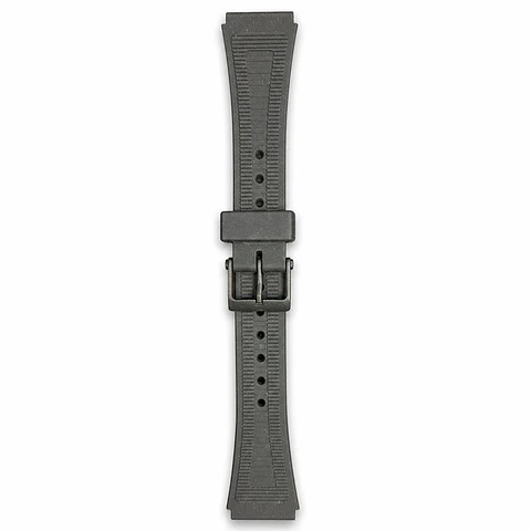 Pulsera de Resina Negra para Reloj con Hebilla Negra Repuesto Casio 18mm