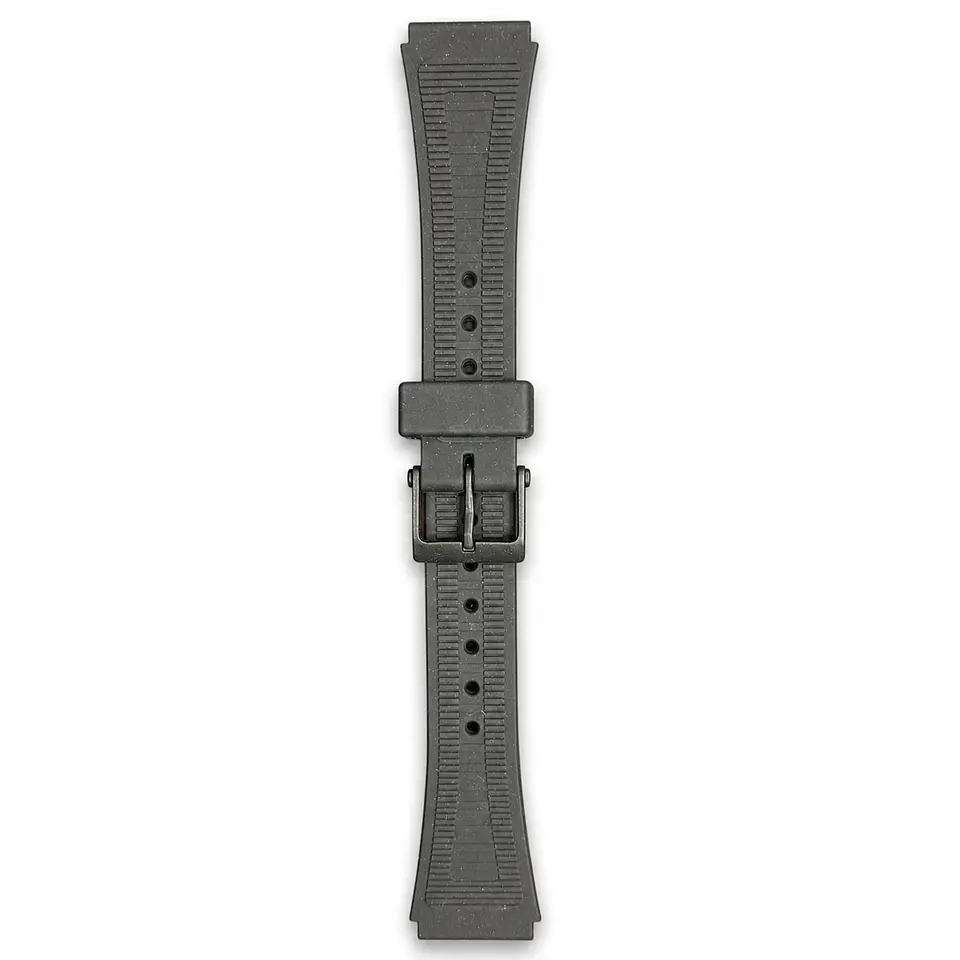 Pulsera de Resina Negra para Reloj con Hebilla Negra Repuesto Casio 18mm 1