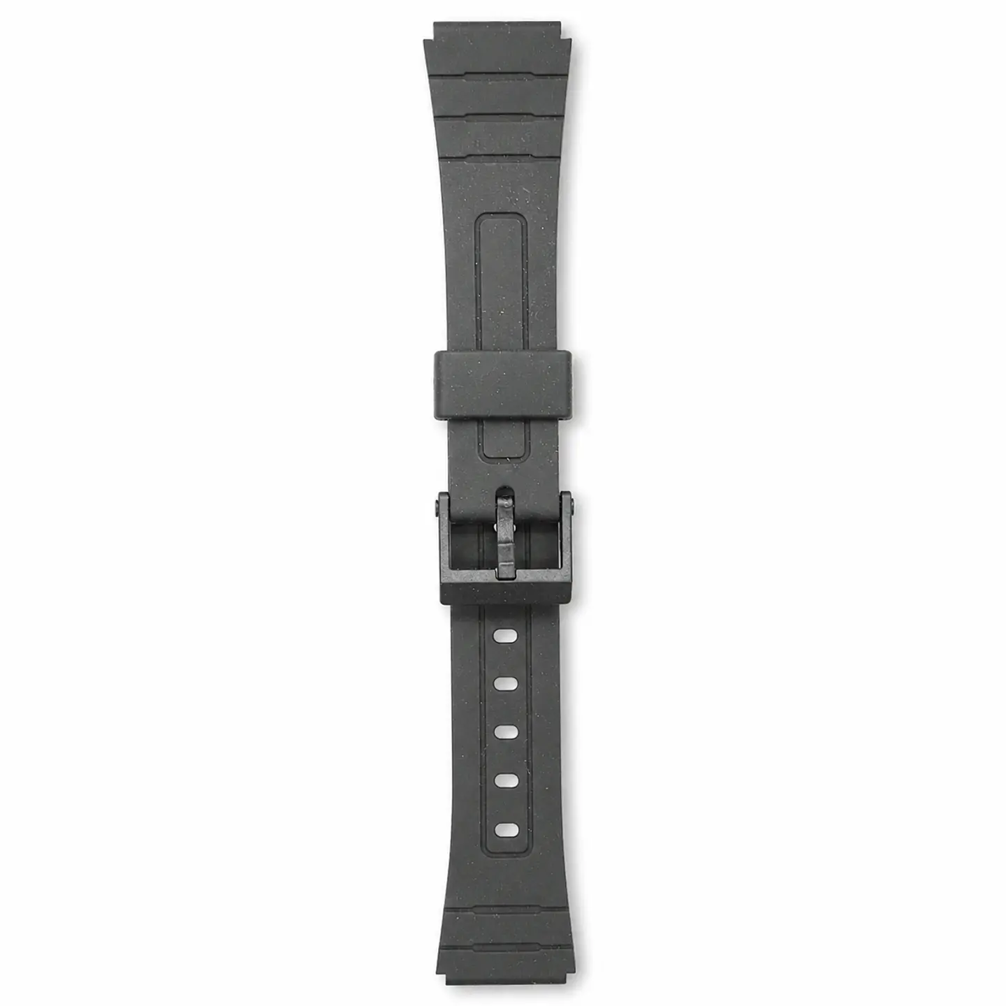 Pulsera de Resina Negra para Reloj con Hebilla Negra Repuesto Casio 18mm 1