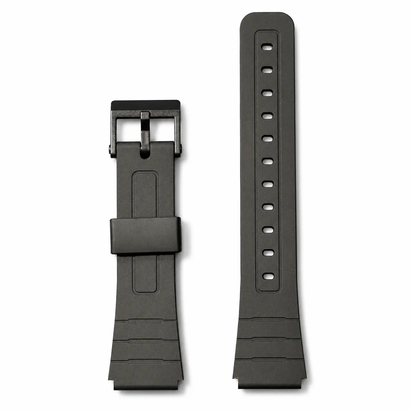 Pulsera de Resina Negra para Reloj con Hebilla Negra Repuesto Casio 18mm 2