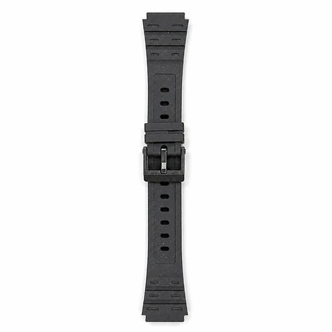 Pulsera de Resina Negra para Reloj con Hebilla Negra Repuesto Casio 18mm