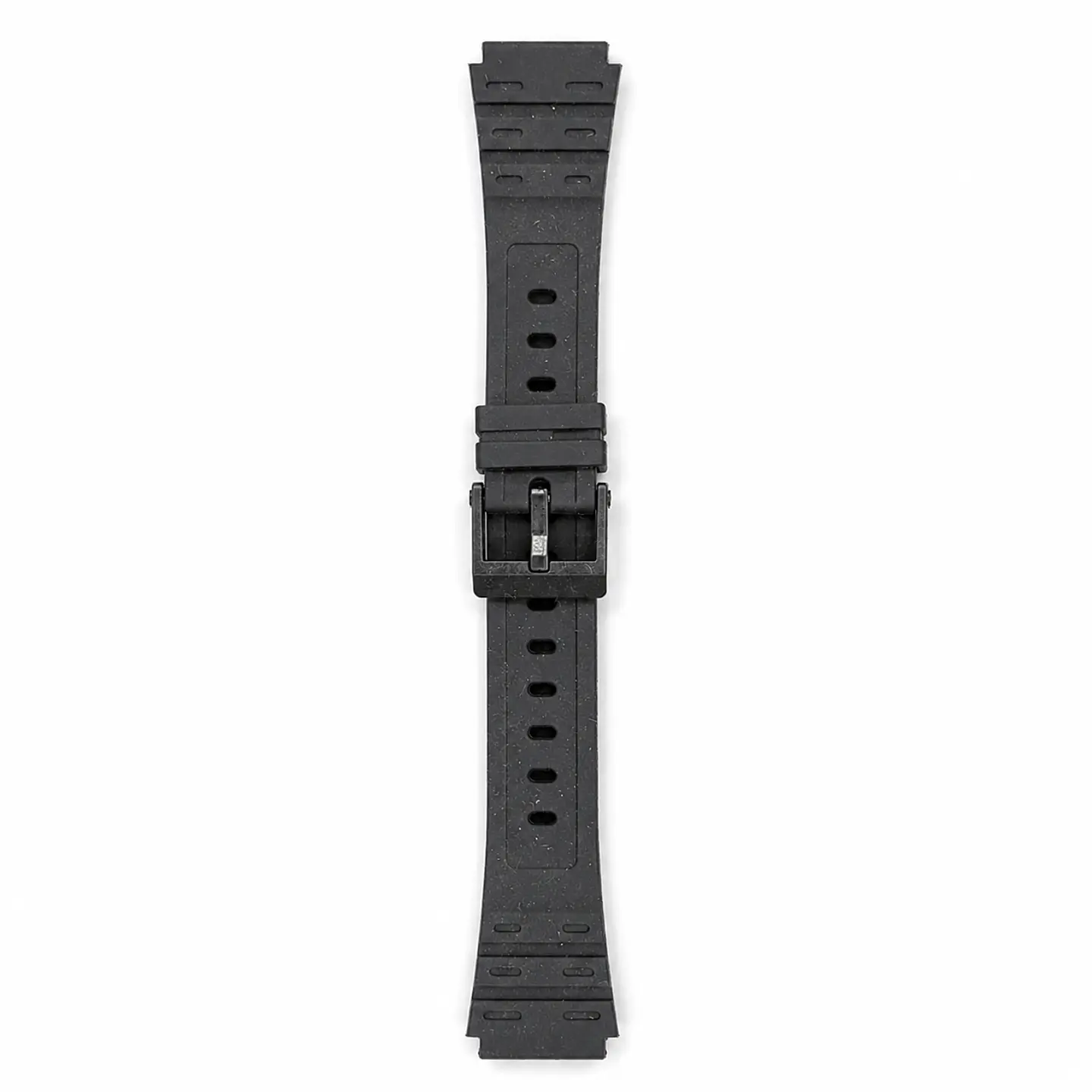 Pulsera de Resina Negra para Reloj con Hebilla Negra Repuesto Casio 18mm 1